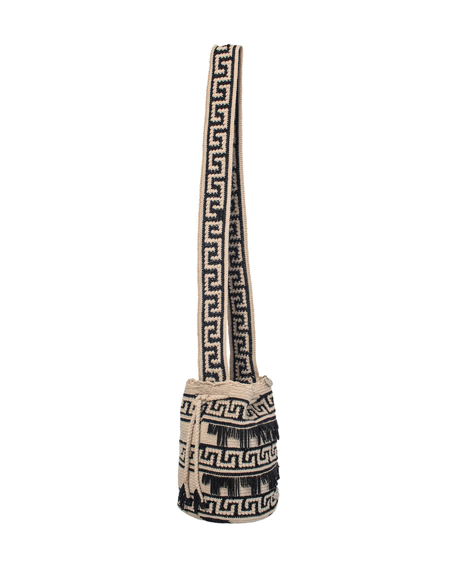 Mochila Wayuu Mediana Joselin Black