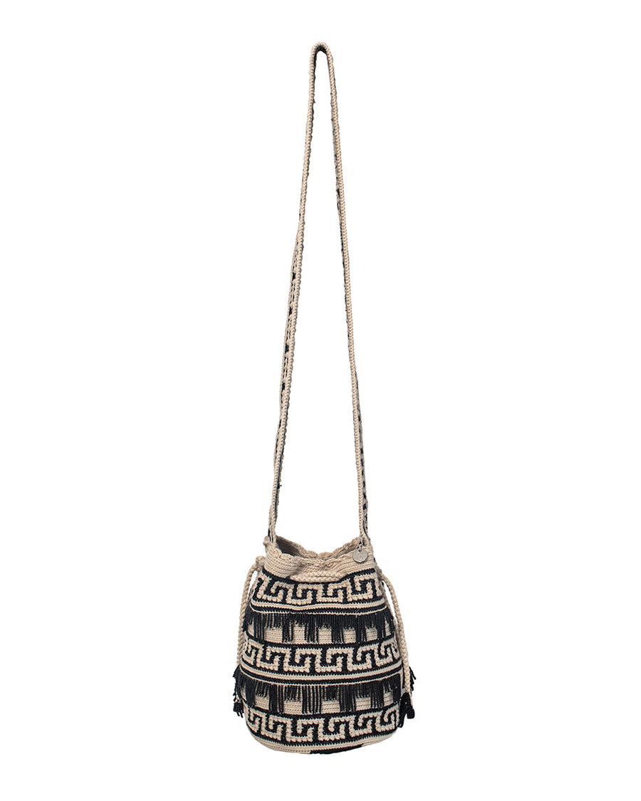 Mochila Wayuu Mediana Joselin Black