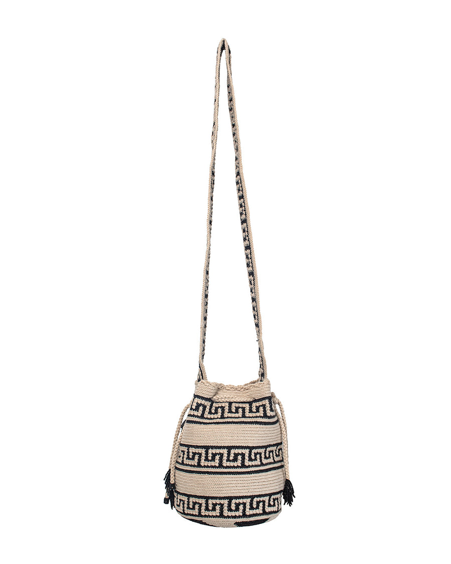 Mochila Wayuu Mediana Joselin Black